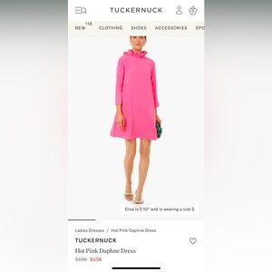 Tuckernuck pink dress with bow detail